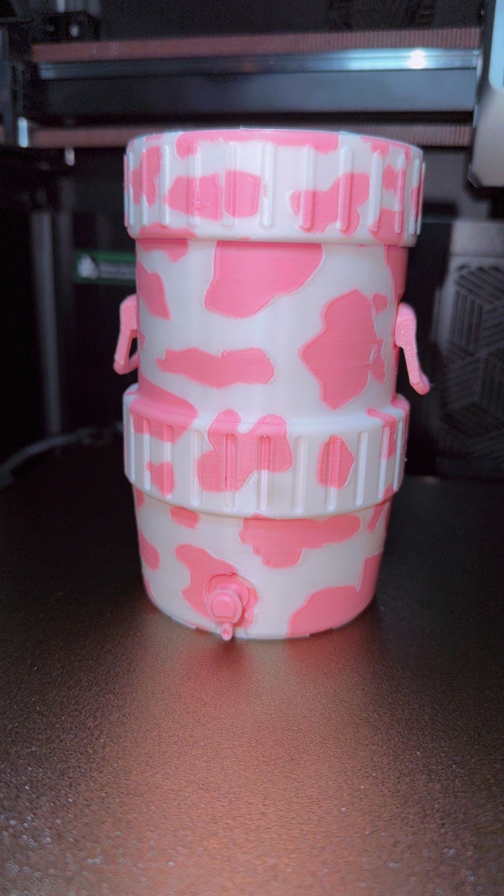 Pink/White Cow Print 12oz Can Koozie
