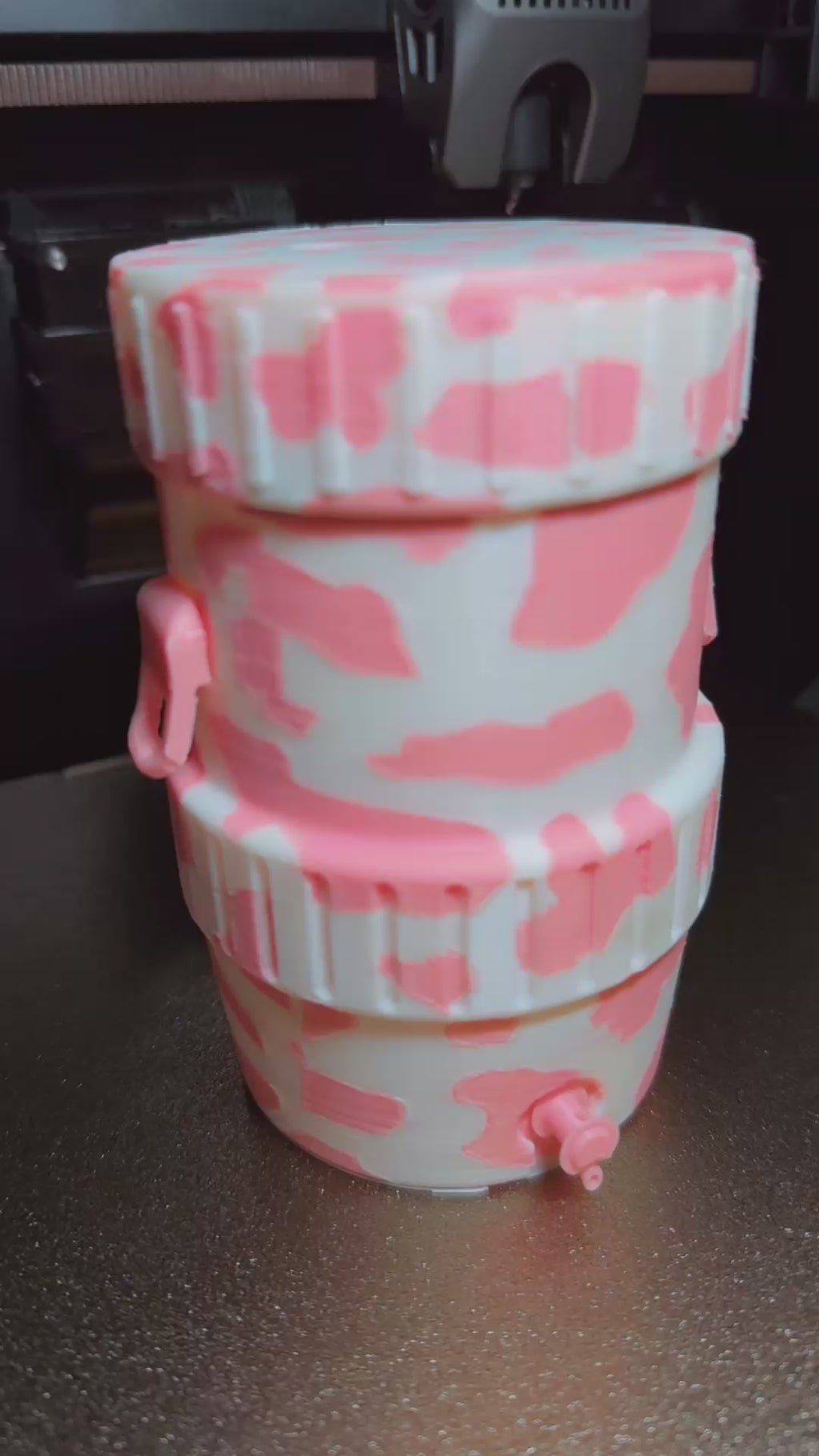 Pink/White Cow Print 12oz Can Koozie