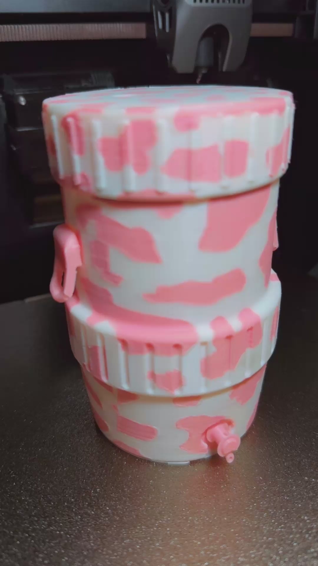 Pink/White Cow Print 12oz Can Koozie
